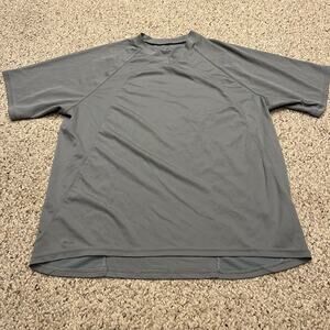 Nike Gray Dri Fit V-Neck Tee Sz XL Gym Workout Active Running